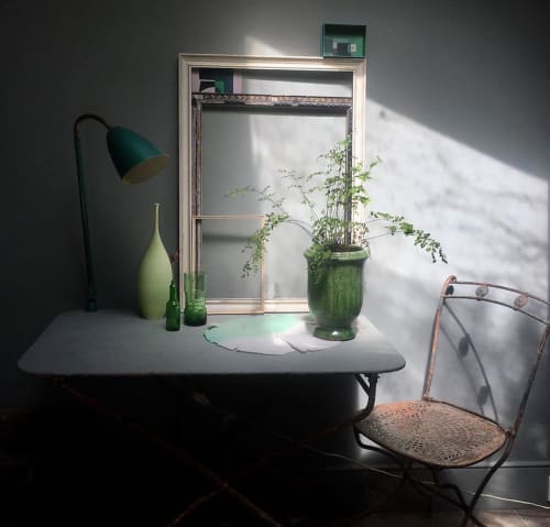 Green Ceramic Bottle | Vases & Vessels by Sophie Cook Porcelain