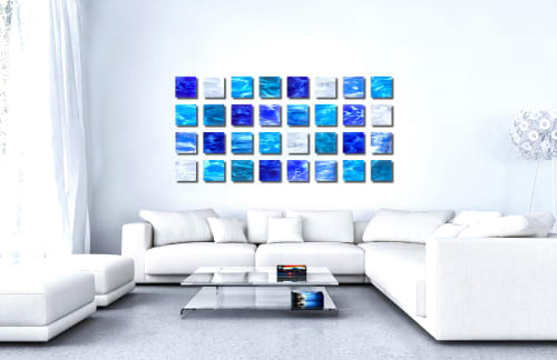 "Water" Glass Wall Art Sculpture
