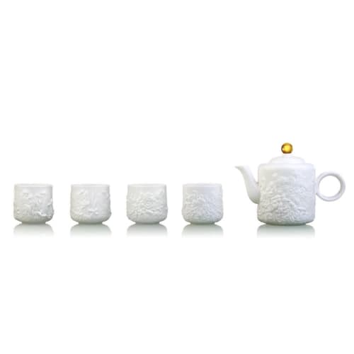 "Four Seasons of Leisure" Bone China Tea Set | Teapot in Serveware by Lawrence & Scott