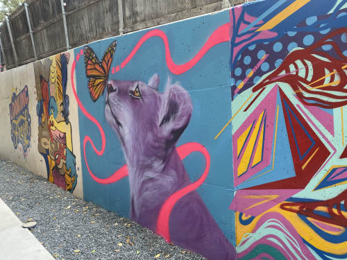 Lion & Butterfly | Street Murals by Brittany Johnson Art & Murals