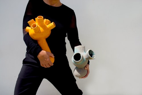 Hydra Vase - Juicy Orange high | Vases & Vessels by niho Ceramics