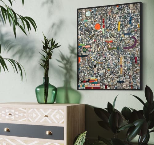 Patience: Woven Recycled Paper Art | Mixed Media by Trish Sierer Studio
