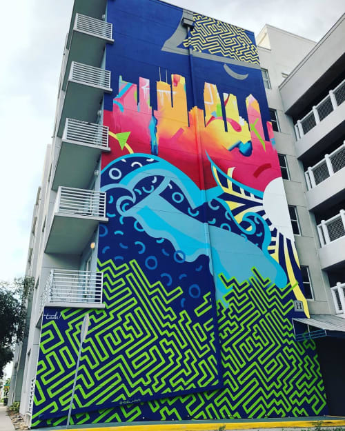 Bell Channelside Apartments Mural | Murals by tada!   Traditional and Digital Arts | Bell Channelside Apartments in Tampa