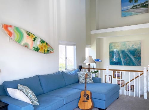 arcadia custom surfboard | Mixed Media by Amanda M Moody