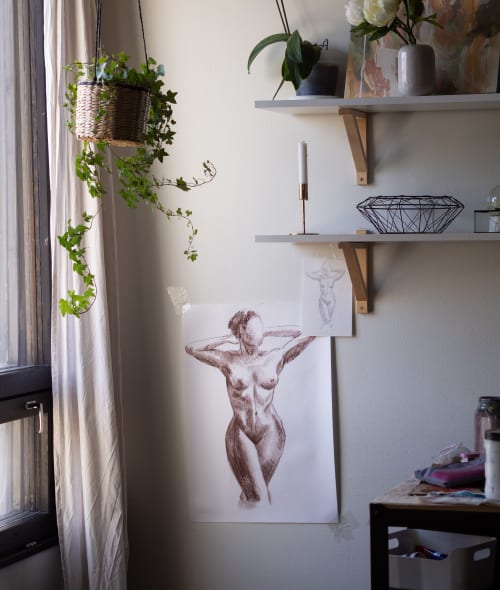 Figure study drawing | Paintings by Lina Vonti