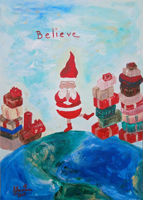 Believe | Oil And Acrylic Painting in Paintings by Elena Parau