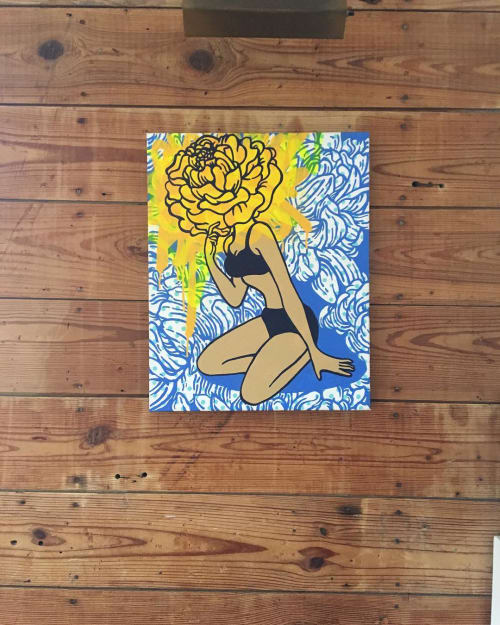 Flower Power | Paintings by FeeBee Art | Bar Peached in Austin