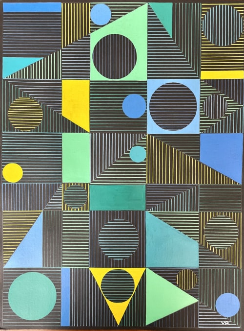 Contrast #4 | Oil And Acrylic Painting in Paintings by Veronica Romualdez