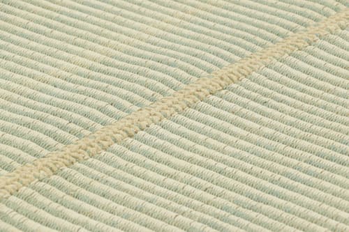 Rug & Kilim’s Contemporary Kilim in Ivory White and Blue | Rugs by Rug and Kilim