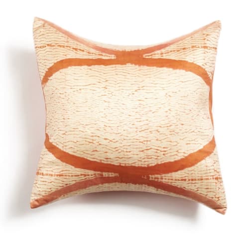 Arc Coral Silk Pillow | Pillows by Studio Variously