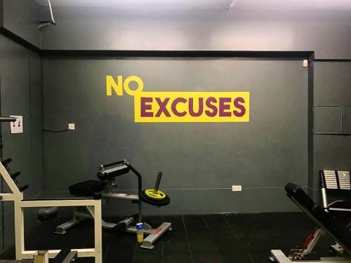 NO EXCUSES | Murals by 2 Sisters | My Fitness Hub Havant in Havant