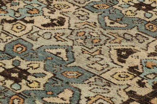 Rug & Kilim’s Caucasian Rug in Blue & Beige-Brown | Rugs by Rug and Kilim