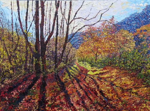 “Mesmerized” Original Textured Landscape Painting | Paintings by Emily Newman Fine Art