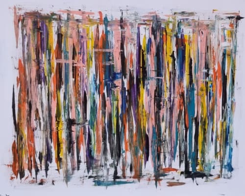 "Congested Lines" | Oil And Acrylic Painting in Paintings by Shirly Maimom Art