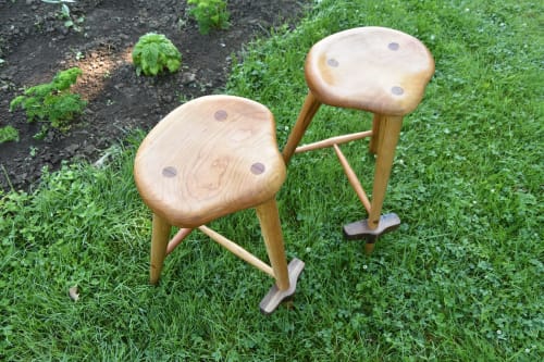 Custom cherry stools | Chairs by Gill CC Woodworks