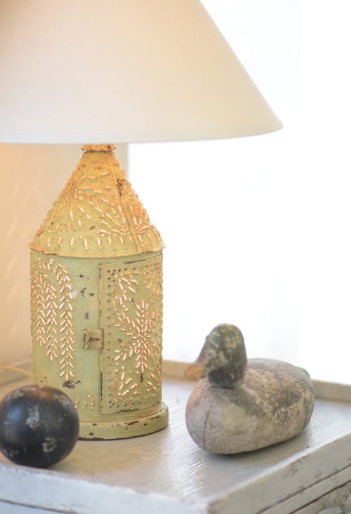 Tin Pierced Lamp | Lamps by Mulligan's | Mulligans in West Hollywood