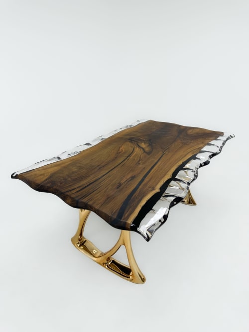 Live Edge Epoxy Table - Custom Resin Dining Table | Tables by Tinella Wood