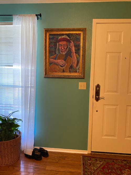 Willie & Trigger Original Pastel Painting in Frame | Paintings by Dan Terry