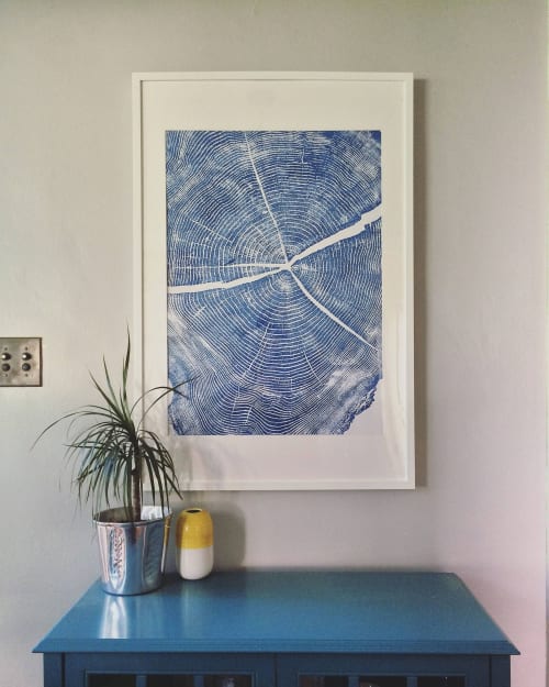 Blue Tree Ring Print | Prints by Erik Linton