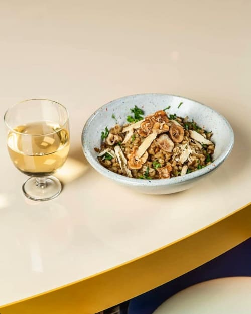 Shallow Bowl Bespoke Speckled | Ceramic Plates by Sofia Ceramics | The Standard, London in London