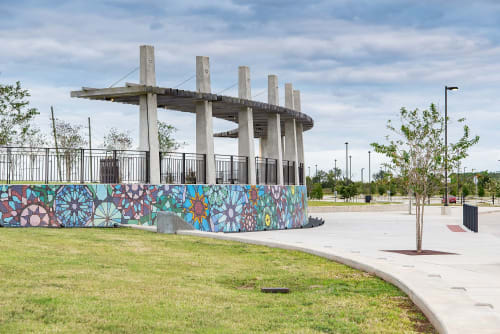 Interlacing Patterns | Public Mosaics by RE:site | Brazos River Park in Sugar Land