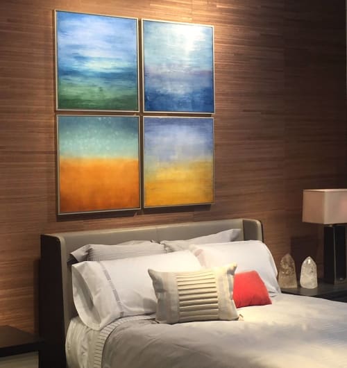 24x24 encaustics | Oil And Acrylic Painting in Paintings by Linda Cordner