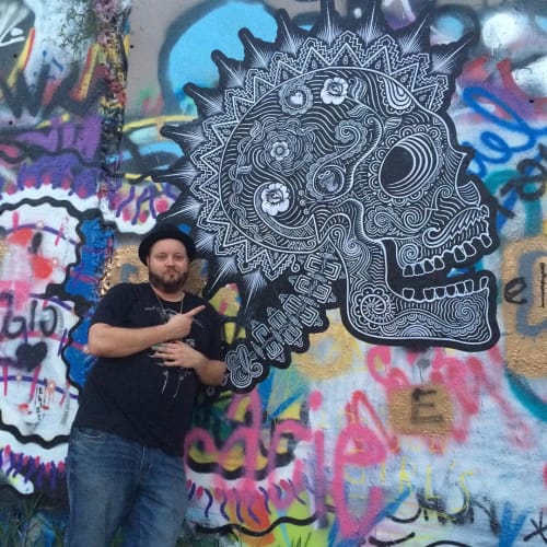 Skull Mural | Street Murals by Bradford Maxfield (Estudio Bradlio) | HOPE Outdoor Gallery in Austin