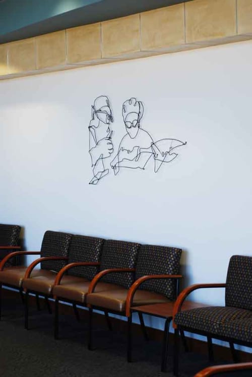 Surgery | Wall Sculpture in Wall Hangings by Wire Wall Art by Bart Soutendijk