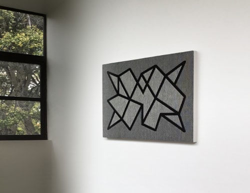 Woven wall art - modern geometric abstract textile weaving | Macrame Wall Hanging in Wall Hangings by Zuzana Licko