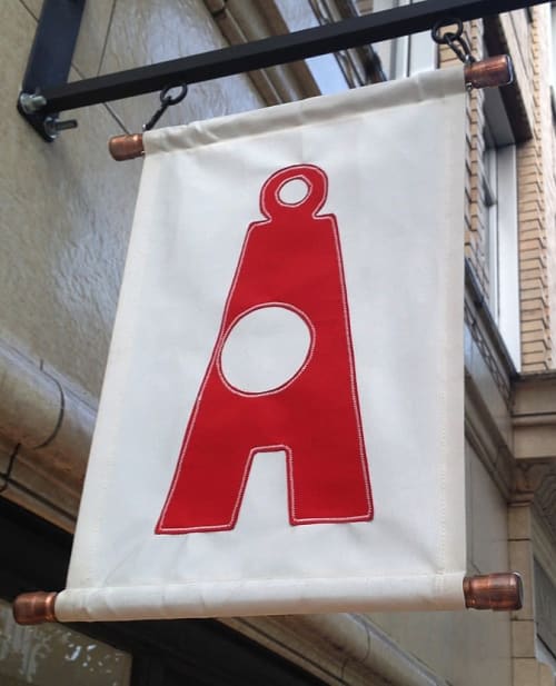 MÅURICE hanging sign | Signage by Michael Paulus | Maurice in Portland