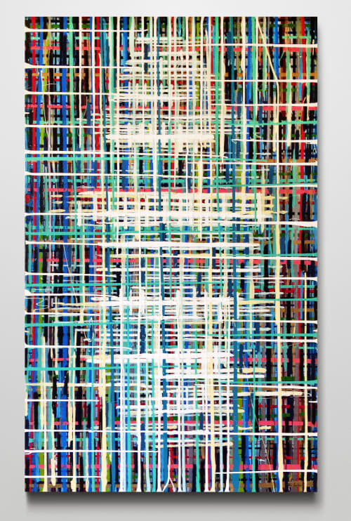 Urban Grid | Oil And Acrylic Painting in Paintings by Kari Souders | Korman Residential at Casa Del Sol in Haverford