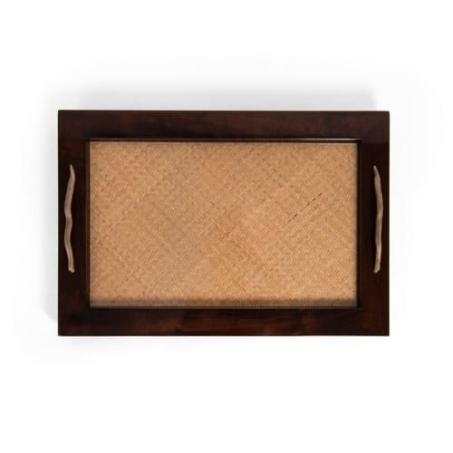 Tray in Walnut and Weaving | Serveware by Thea design