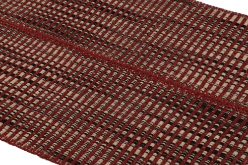 Rug & Kilim's Accent Kilim, Red and Beige with Black | Area Rug in Rugs by Rug and Kilim