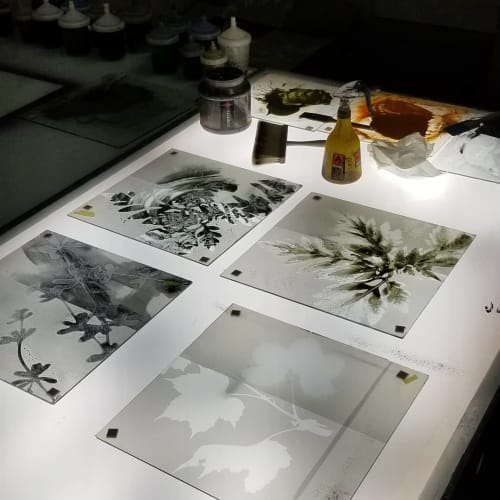 Glass Art | Oil And Acrylic Painting in Paintings by Cara Enteles Studio