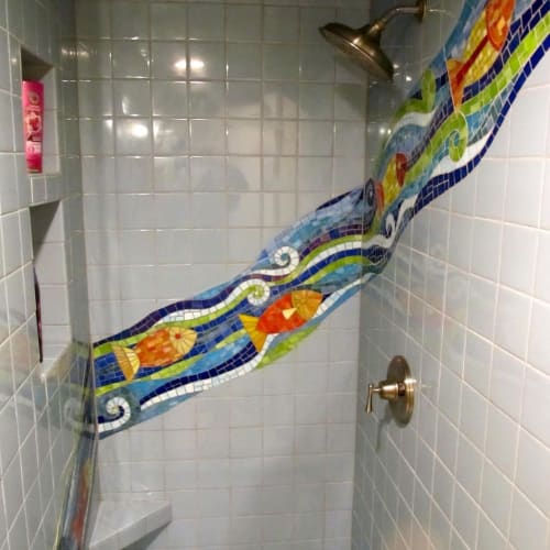 Swimming Upstream | Mosaic in Art & Wall Decor by JK Mosaic, LLC