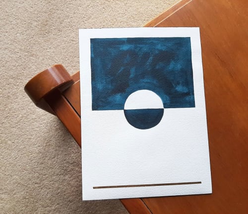 Prussian Blue - Fig. D | Oil And Acrylic Painting in Paintings by Chrysa Koukoura
