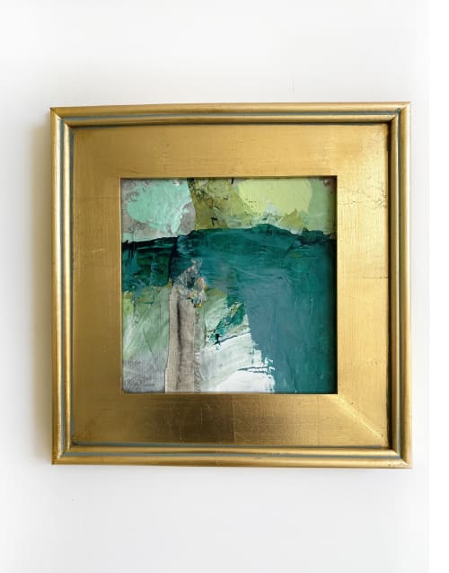 'Hill at Night' Framed Painting | Oil And Acrylic Painting in Paintings by Jessalin Beutler