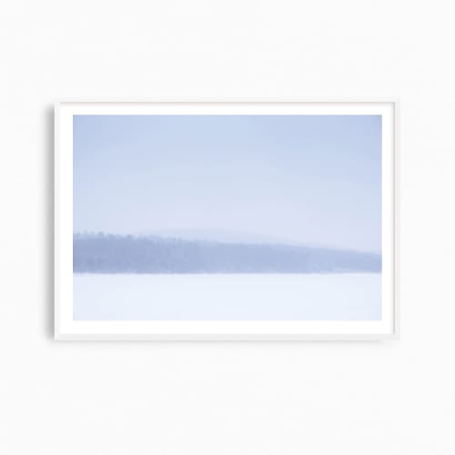 Minimalist winter landscape, "Frozen Lake" photography print | Photography by PappasBland