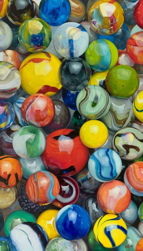 'Marbelous' Print on Aluminum | Prints in Paintings by Jenny Stewart's Fine Art