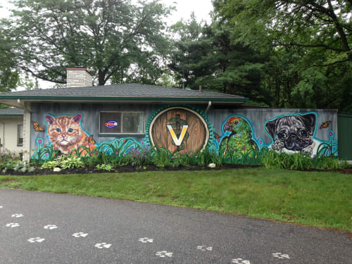 Vorhees Animal Clinic | Street Murals by James Kelewae | Flemington in Flemington