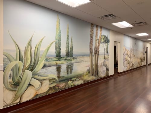 Agave Mural | Murals by Very Fine Mural Art - Stefanie Schuessler | Antelope Valley Cancer Center - Mukund Shah MD in Palmdale