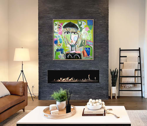 "Party of Five" Original Abstract Painting by Aleea Jaques | Paintings by Aleea Jaques - Aleea Art Studio