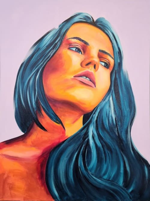 Durga "The seeker of courage" - Goddess & Nymphs | Oil And Acrylic Painting in Paintings by Maya Corona