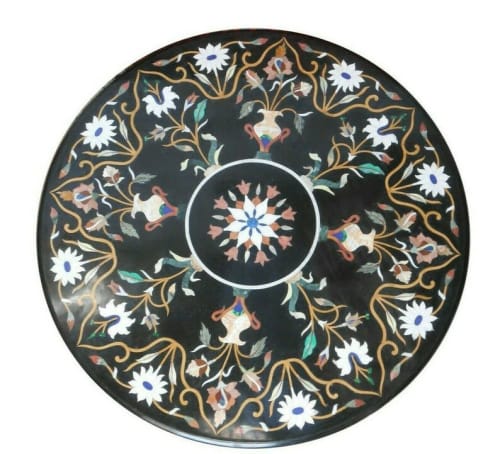 Black marble table, side table, coffee table, tabletop | Tables by Innovative Home Decors