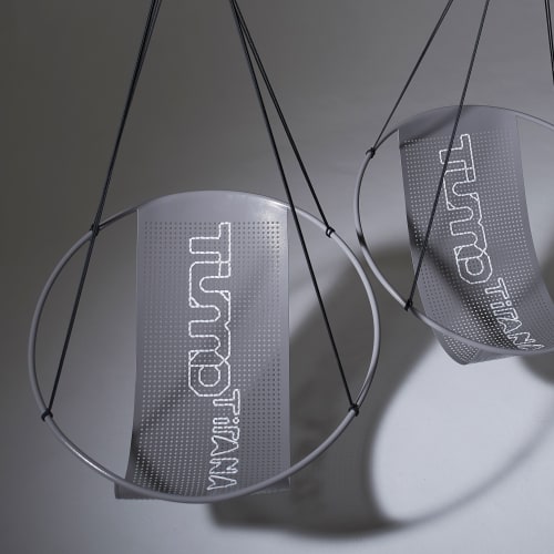 Embroidery hanging swing seat - Design your own | Chairs by Studio Stirling | MESH Club in Johannesburg