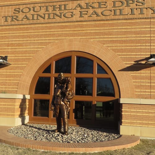 Reunion by Gary Alsum, NSG | Public Sculptures by JK Designs and the National Sculptors' Guild | Southlake Police and Fire Headquarters in Southlake
