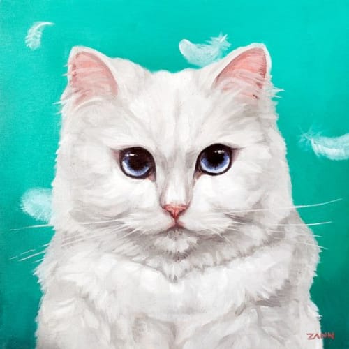 Kitten Mischief | Oil And Acrylic Painting in Paintings by Paws By Zann Pet Portraits