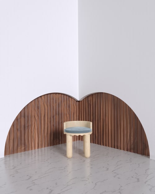 SOLID HARD MAPLE with VELVET DINING CHAIR NAMI | Chairs by HACHI COLLECTIONS