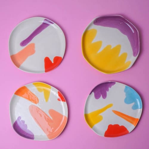 Multicolour Plates — Set of 4 | Dinnerware by Pottery & Poetry