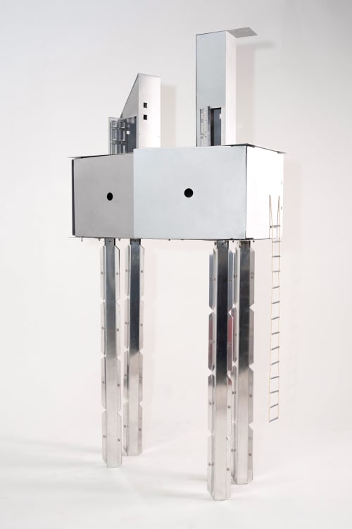 Interactive Aluminium Cabinet – Opposite Door Series | Storage by 4AM Product Design